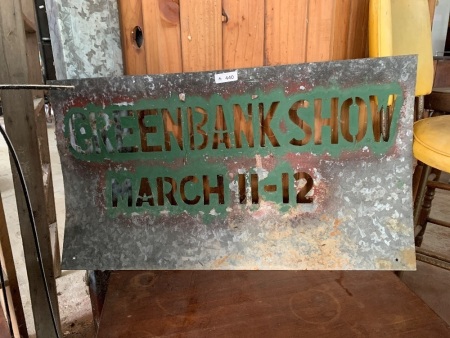 Greenbank show tin stencil