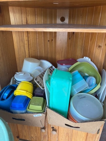 Large assortment of vintage and modern Tupperware 