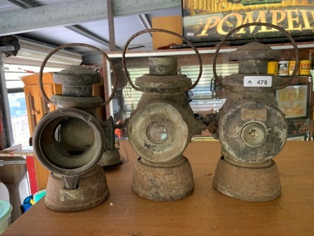 3 signallers lamps for Restoration