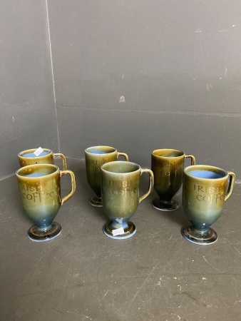 Set 6 Irish Coffee mugs