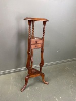 Victorian style indoor plant stand with drawers - 2