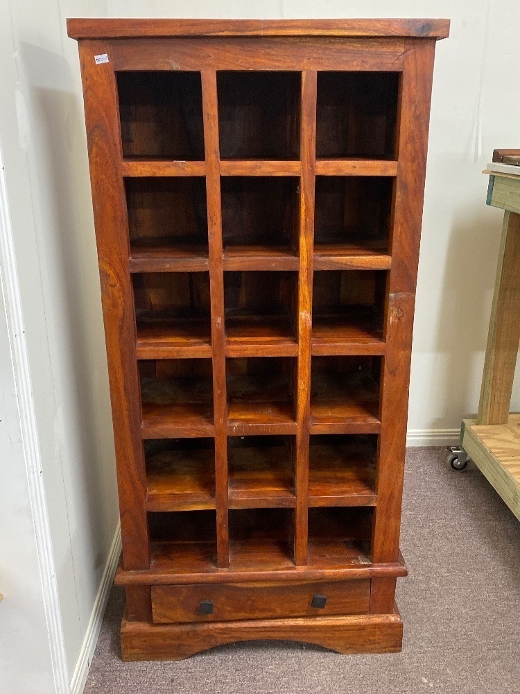 Contemporary pigeon hole wooden storage unit approx opening mesurements