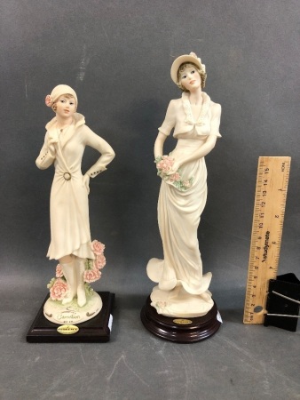 A Pair of Giuseppe Armani Florence Figurines - Blossom C1997 & Carnation c1998 with Original Boxes