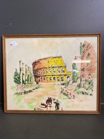 Watercolour of the Colosseum in Rome