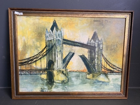 Print of Tower Bridge 1966 Fernandez Diaz