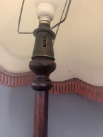 Vintage Wooden Floor Standing Lamp with Shade - 3