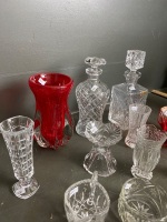 Beautiful collection of crystal and red glassware - 3