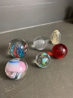 6 glass paper weights - 2