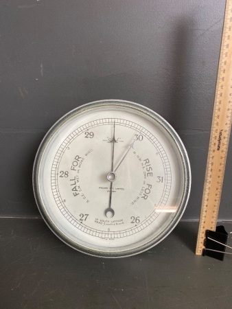 Large metal Prouds vintage barometer