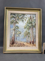 Gumtrees - Oil on Board - Signed F.Steger c1980's