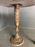 Marble topped and brass based side table - 3