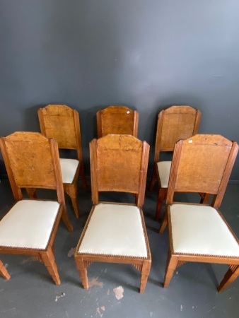 6 Art Deco dining chairs