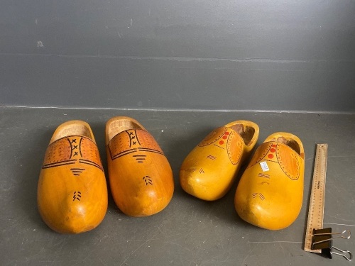 2 Pair of Dutch Clogs for Display