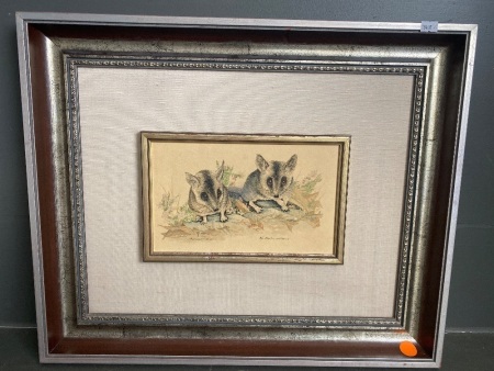 Marsupial Mist Framed Print signed Kay Breeden Williams