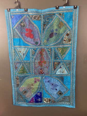 Blue Indian intricate wall hanging