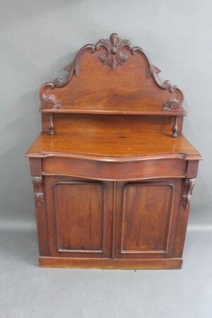 Antique Colonial Red Cedar Chiffonier With Serpentine Drawer & 2 Doors