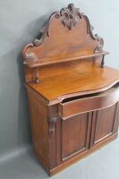 Antique Colonial Red Cedar Chiffonier With Serpentine Drawer & 2 Doors - 3