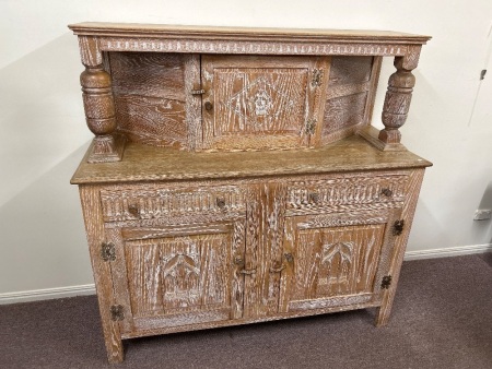 Indonesian Style Whitewash Sideboard