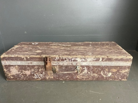 Old wooden tool box