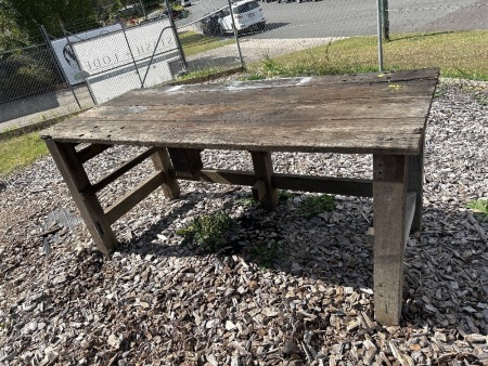 Rustic Wooden Workbench