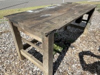 Rustic Wooden Workbench - 3