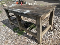 Rustic Wooden Workbench - 4