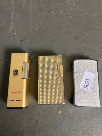 Vintage lighters 1x Zippo, 1x Benson & Hedges, 1x Sanome