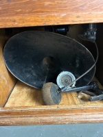 Antique Edison Disk Phonograph for Restoration - Timber Encased with Removable Front Panel - 4