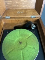 Antique Edison Disk Phonograph for Restoration - Timber Encased with Removable Front Panel - 5