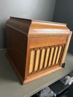 Antique Edison Disk Phonograph for Restoration - Timber Encased with Removable Front Panel - 6