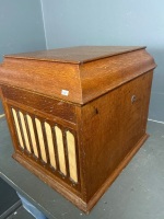 Antique Edison Disk Phonograph for Restoration - Timber Encased with Removable Front Panel - 7