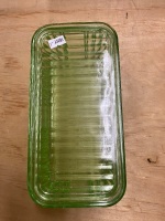 Large Uranium Glass Butter Dish - 3