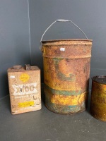 Selection of oil and grease tins - 2