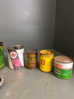 Selection of oil and grease tins - 4