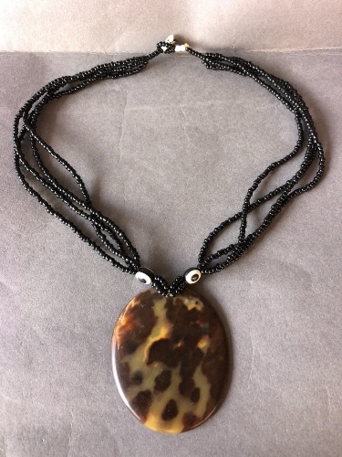 Beaded Tortoiseshell Necklace