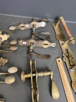 Collection of brass door handles - 3