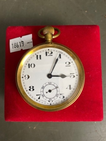 Vintage Swiss gold plated pocket watch - working