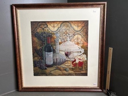 Framed Print of Penfolds Grange - signed Jennyer Hunt