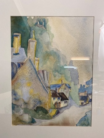 Country cottages water colour