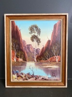 Australian Outback oil on board