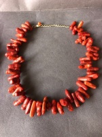2 Red Coral Necklaces - 2