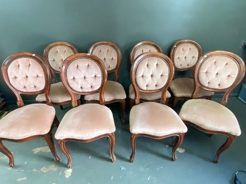 8 antique dining chairs