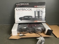 Kambrook smarter choice portable double hot plate - new