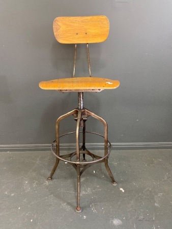 Industrial style bar stool