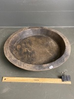 Large wooden display bowl