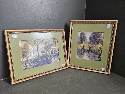 2 x Arch Gratton Watercolour Paintings