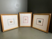 3 x Stephanie Whittle certified Etchings