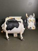 Funky metal cow post box - 5