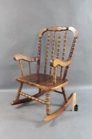 Childs Bobbin Turned Timber Rocking Chair