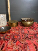 Selection of metal, brass and copper-ware with Asian style throw - 3